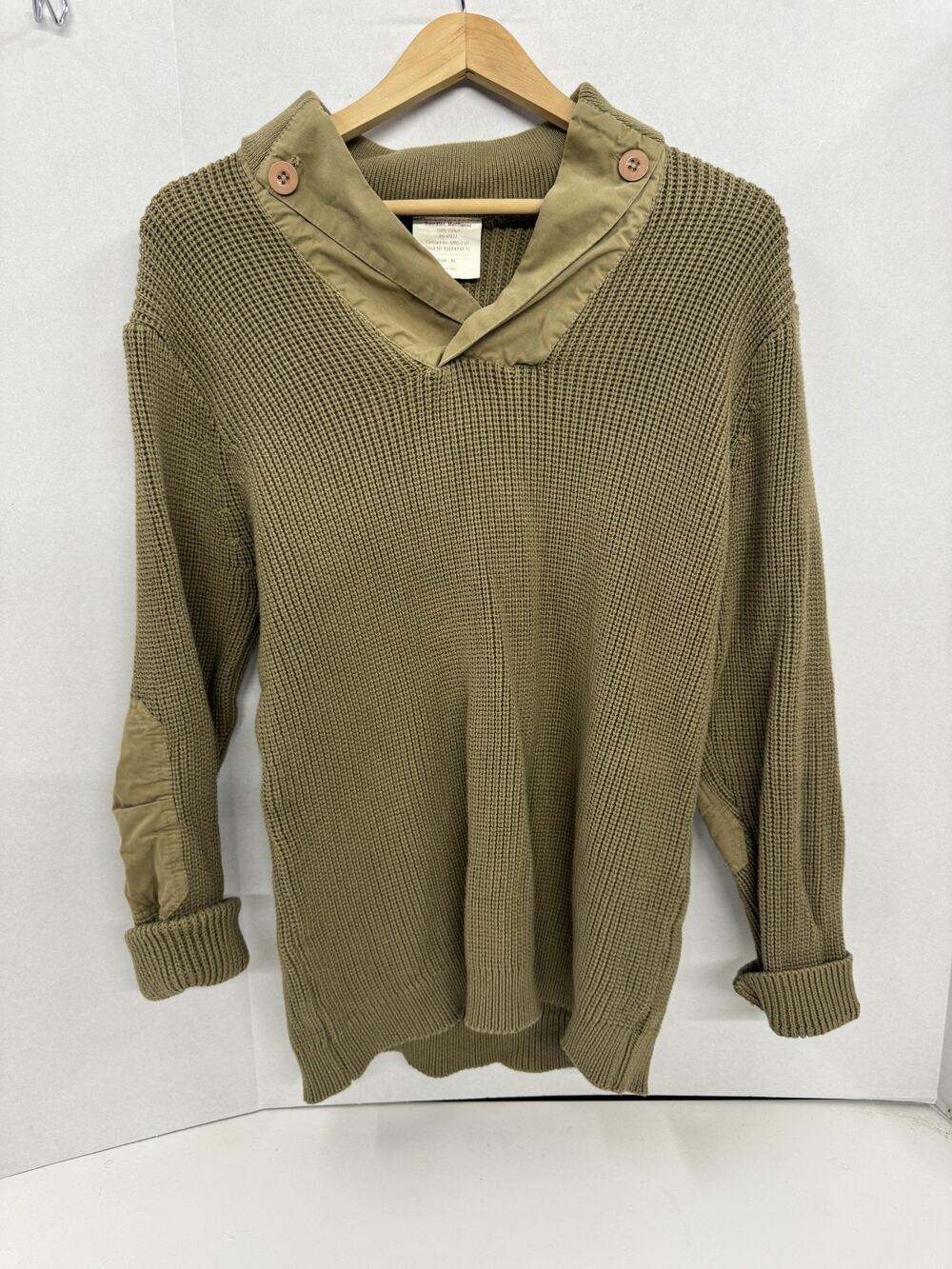 Vintage Men's Rothco Military Mechanics Sweater Pullover Tan Size XL